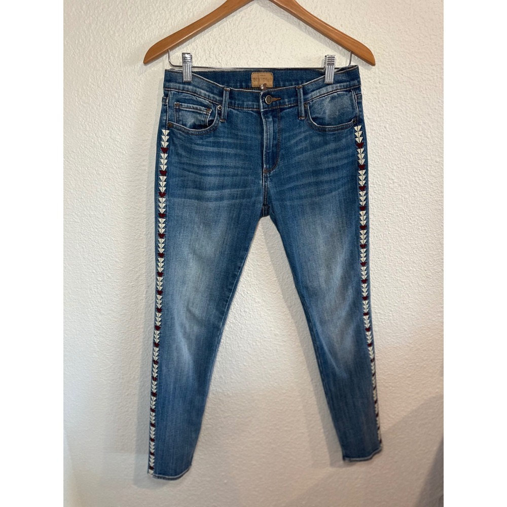 Driftwood Marilyn Jeans‎ Blue Wash Embroidered Side Classic Fit Women's Size 27